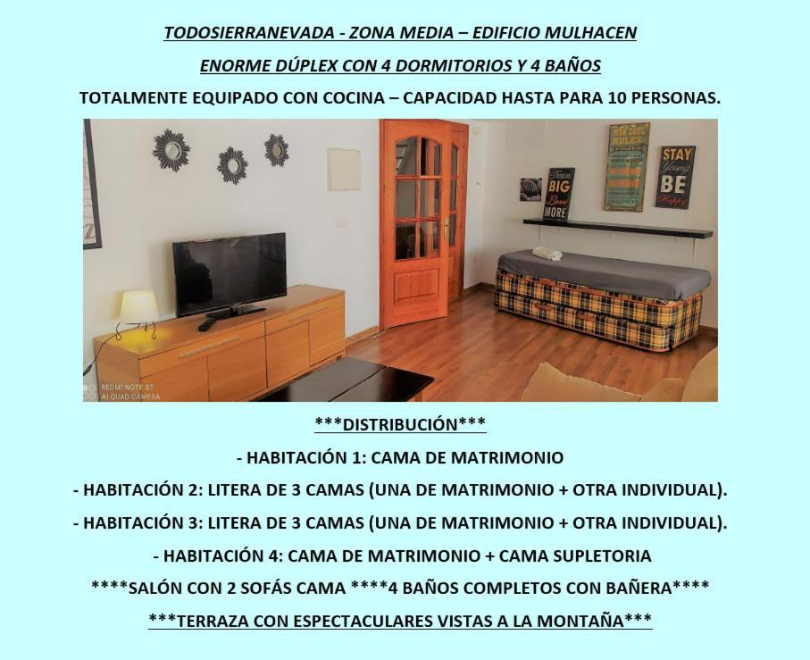 Todosierranevada - Duplex 4 Dormitorios - Vistas Espectaculares A La Montana Sierra Nevada Eksteriør bilde